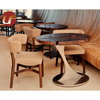 Table à manger et chaises en marbre rectangulaire en acier inoxydable Ensemble de meubles de salle à manger de luxe
