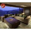 Usine de Guangdong mélamine lit King moderne 4 projet d'appartement hôtel 5 étoiles ensemble complet de meubles de chambre à coucher