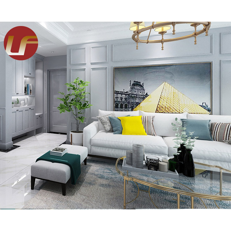 Meubles modernes de Tableau de jambe d'acier inoxydable de sofas de tissu de salon de Style moderne de luxe pour la chambre d'hôtel