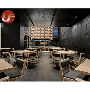 Ensemble de salle à manger en bois de restaurant de meubles commerciaux en gros de nouvelle conception de restaurant, meubles de café de barre