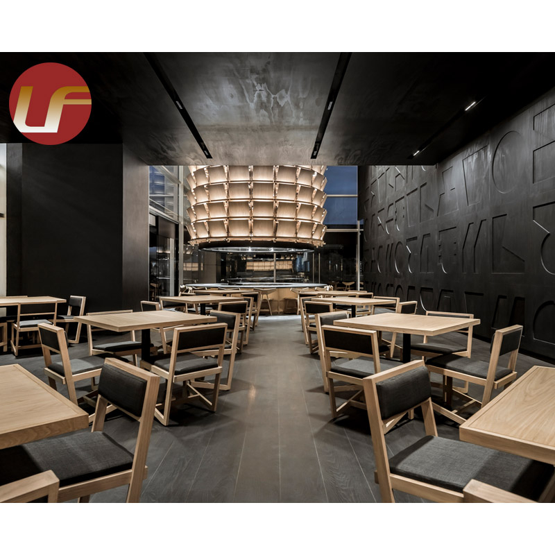 Vente en gros de meubles de restaurant commercial Restaurant en bois Ensemble de salle à manger, meubles de café de bar