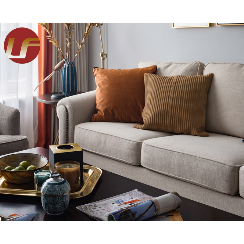 Commerce de gros 5 étoiles canapé ensemble de luxe personnalisé hôtel meubles canapé ensemble salon moderne