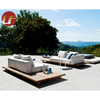 Chaise longue de jardin moderne, meubles de patio, ensemble de canapé extérieur 7 places