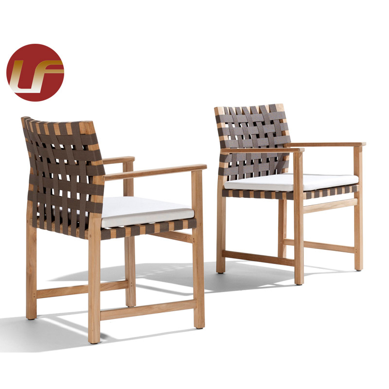 Chaise de parc de bistrot extérieur balançoire d'extérieur en cuir tissé chaise étanche cadre en bois massif chaise de balançoire en rotin