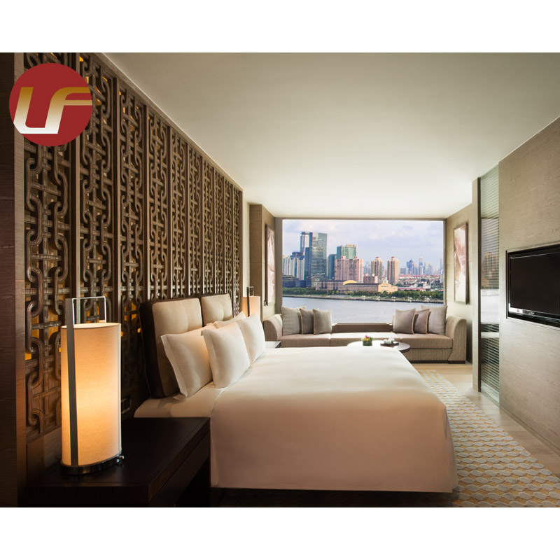 Chambre à coucher moderne d'hôtel faite sur commande a placé la conception de chambre à coucher de Ritz Carlton pour la fabrication