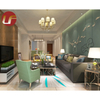 Meubles modernes de luxe de Tableau de jambe d'acier inoxydable de sofas modernes de salon de style pour la chambre d'hôtel