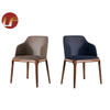 Chaise de meubles de salle à manger, pieds en bois massif recyclés confortables et modernes avec salle à manger en bois en tissu