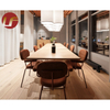 Table à manger en acier inoxydable avec chaises ensembles de meubles de salle à manger ensembles de Tables à manger en métal de luxe moderne en marbre avec dessus en pierre