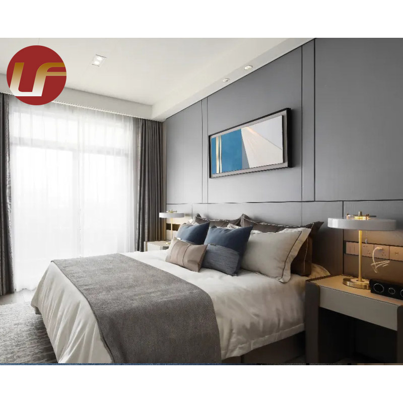 Mobilier d'hôtel personnalisé 5 étoiles de luxe moderne Hilton Hotel Bedroom Set Villa Furniture