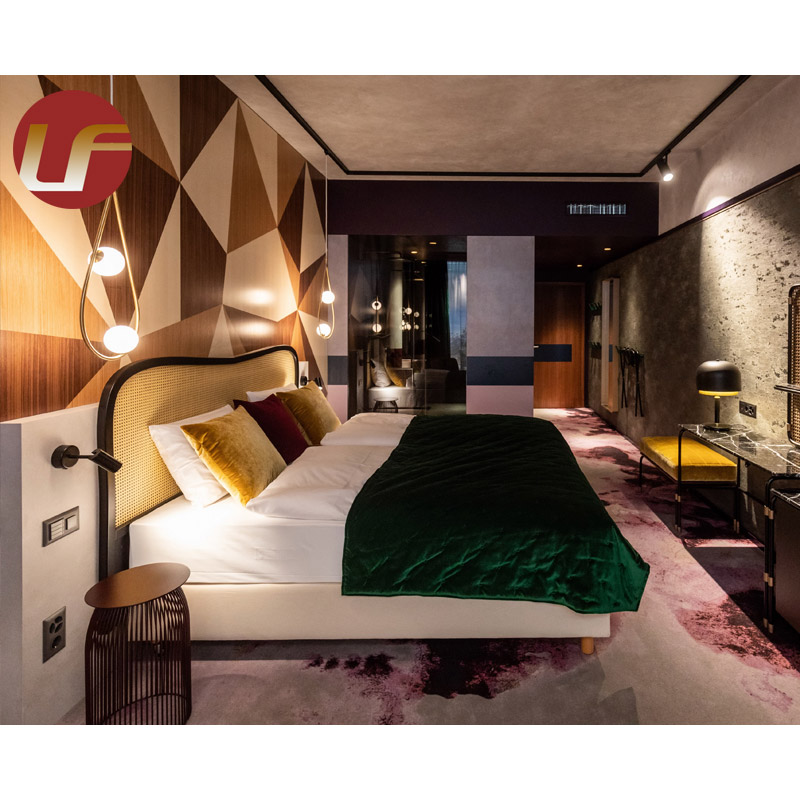 Ensemble de meubles de chambre à coucher d'hôtel de haute qualité de solution d'ameublement d'hôtel de style moderne