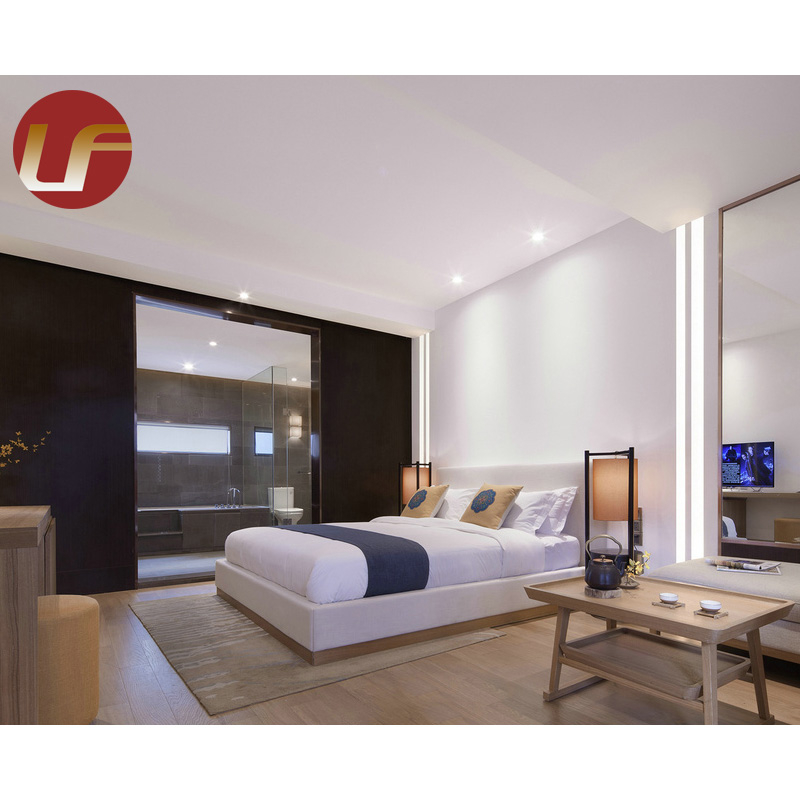 Ensemble de meubles de chambre d'hôtel en bois de luxe 5 étoiles personnalisés en usine Ensemble de chambre à coucher d'hôtel moderne