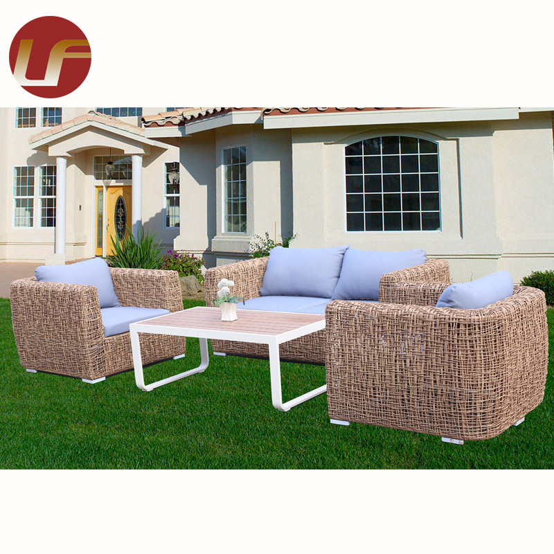 Meilleure vente de meubles de jardin extérieurs en aluminium de patio Ensemble de canapé en rotin moderne sectionnel étanche