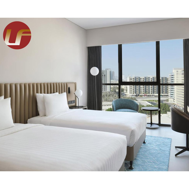 Style moderne de luxe et ensemble de meubles de chambre à coucher de meubles d'hôtel 5 étoiles personnalisés de haute qualité