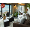 Ensemble de meubles de jardin de chambre à coucher d'hôtel de vacances d'hôtel de sofa en osier de rotin moderne de luxe pour la villa