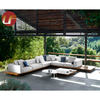 Canapés de jardin en aluminium de gros Canapé d'extérieur Mobilier d'extérieur en teck