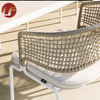 Chaise de salle à manger d'hôtel de meubles extérieurs d'hôtel chaise extérieure de chaise de jardin de restaurant de corde en aluminium
