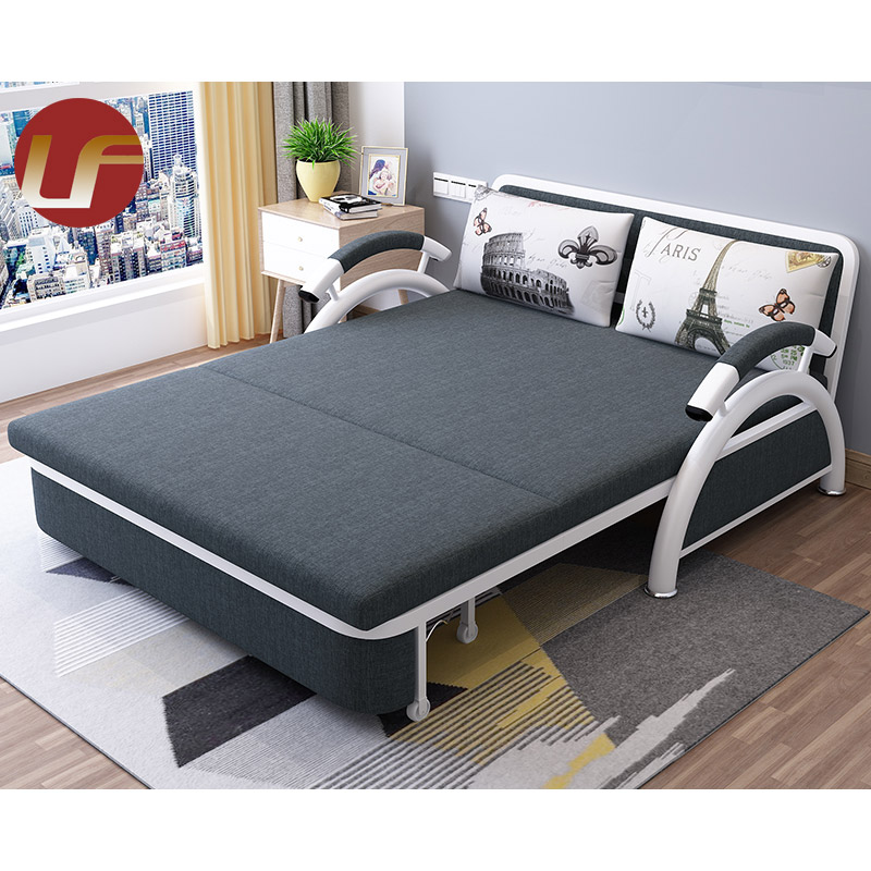 Salon multifonctionnel pliant en métal canapé-lit coulissant à double usage canapé-lit petit appartement pliable Double